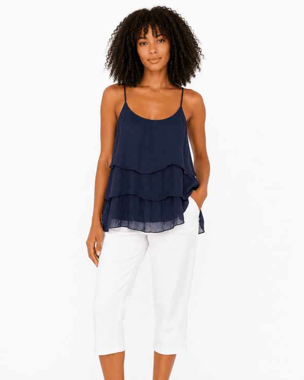 Abbas Silk Layered top - Must Boutique
