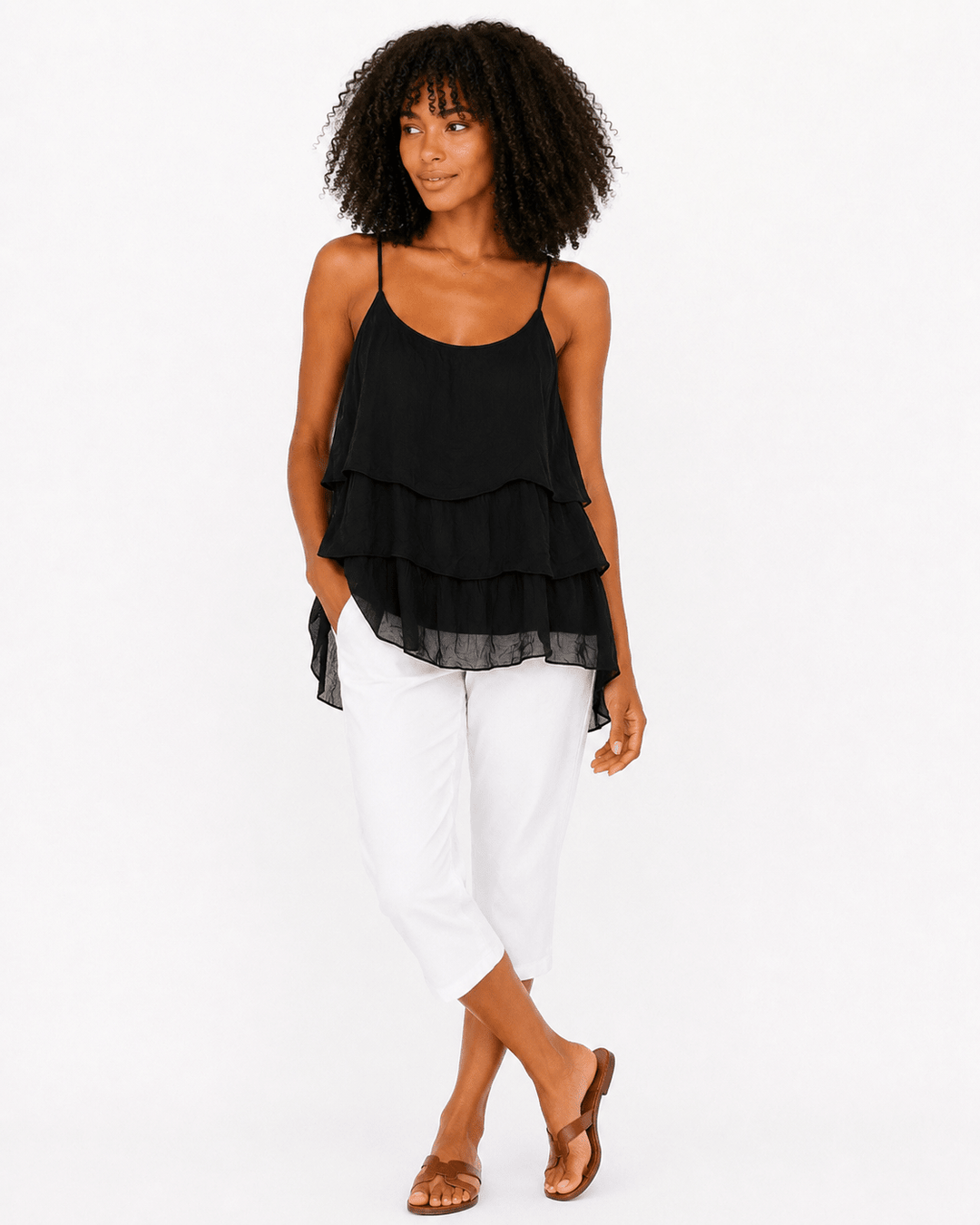 Abbas Silk Layered top - Must Boutique