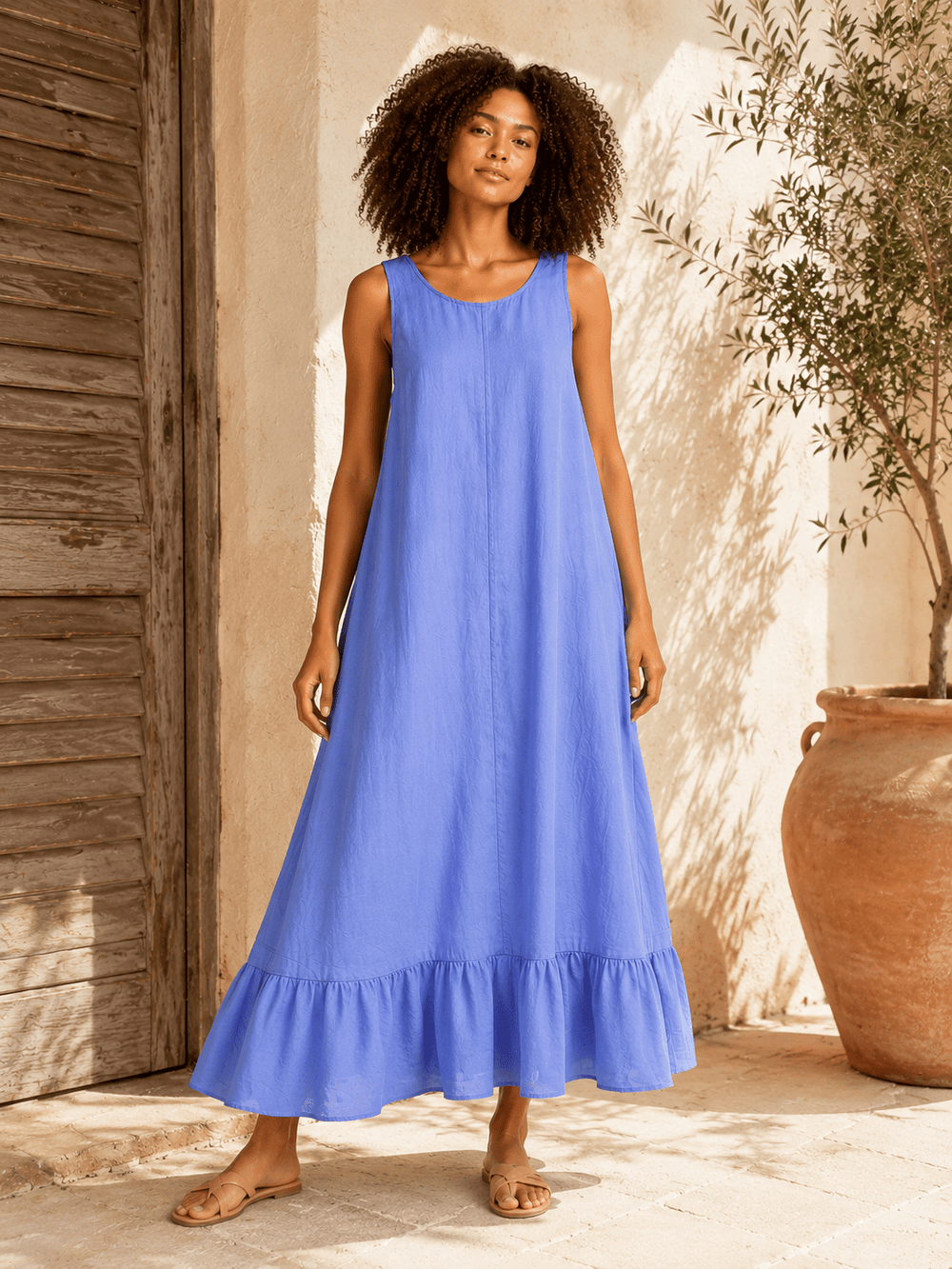 Adele linen Maxi Dress - Must Boutique