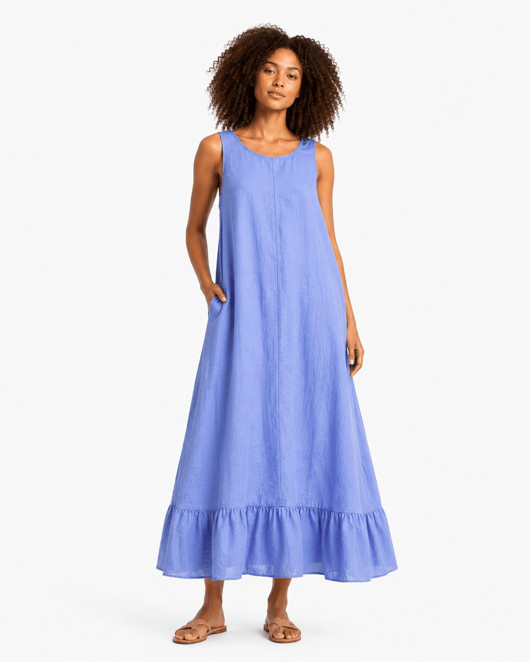 Adele linen Maxi Dress - Must Boutique