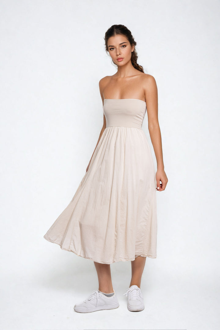 Adrina Maxi Skirt with elastic Waistband - Must Boutique