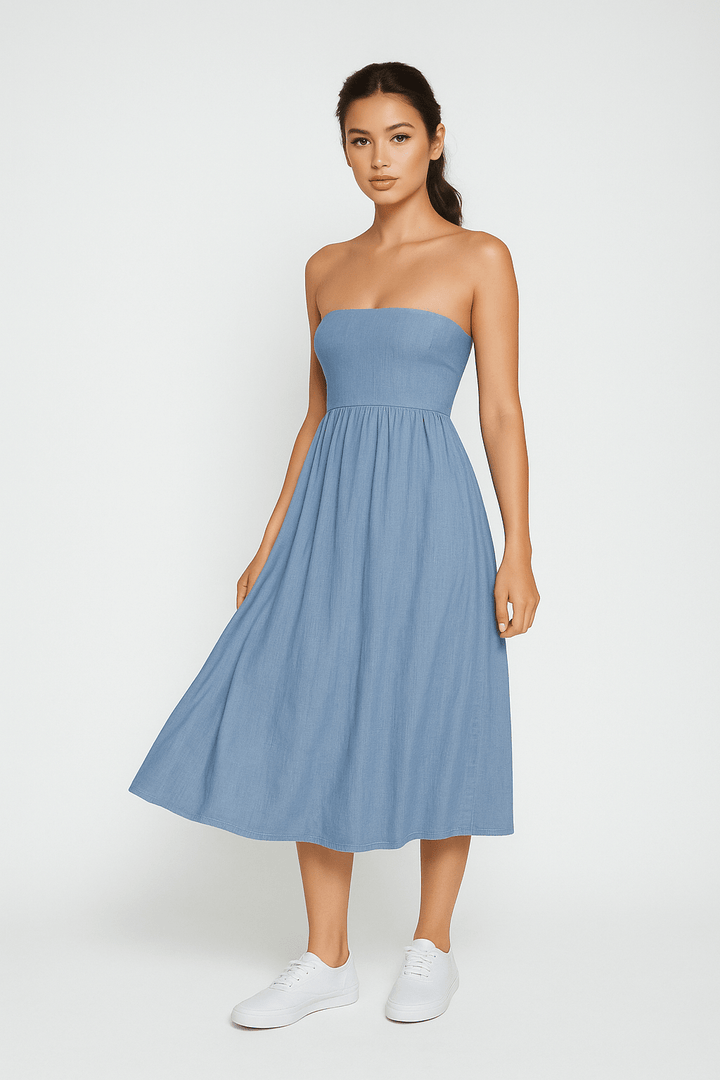 Adrina Maxi Skirt with elastic Waistband - Must Boutique