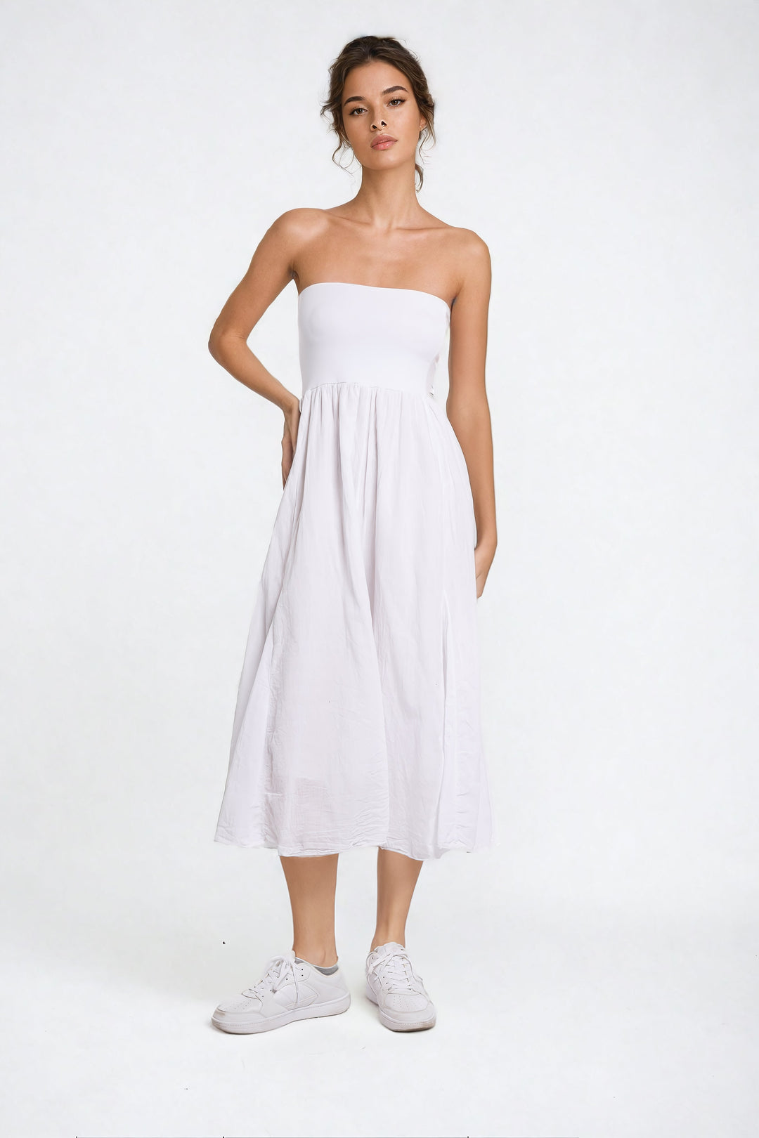 Adrina Maxi Skirt with elastic Waistband - Must Boutique