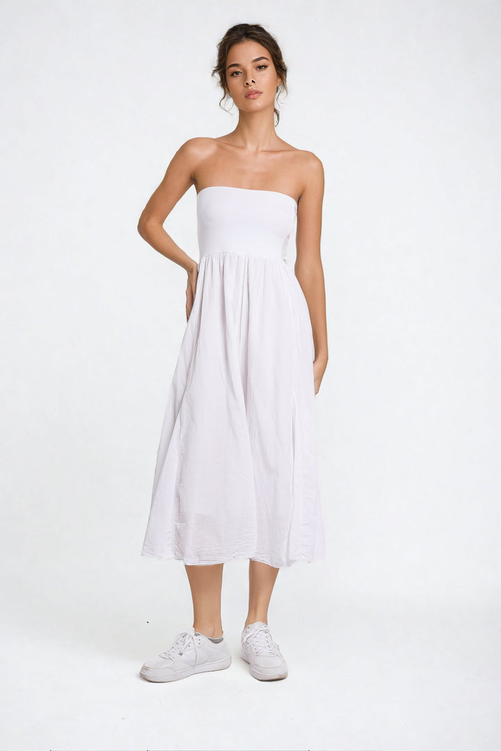 Adrina Maxi Skirt with elastic Waistband - Must Boutique