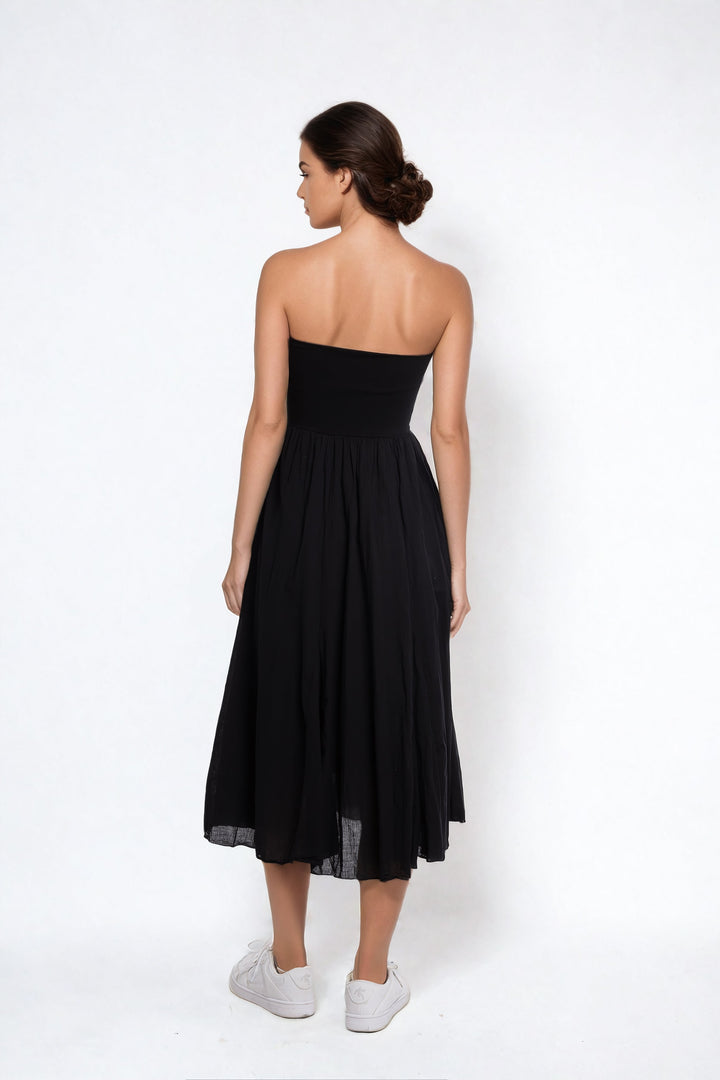 Adrina Maxi Skirt with elastic Waistband - Must Boutique