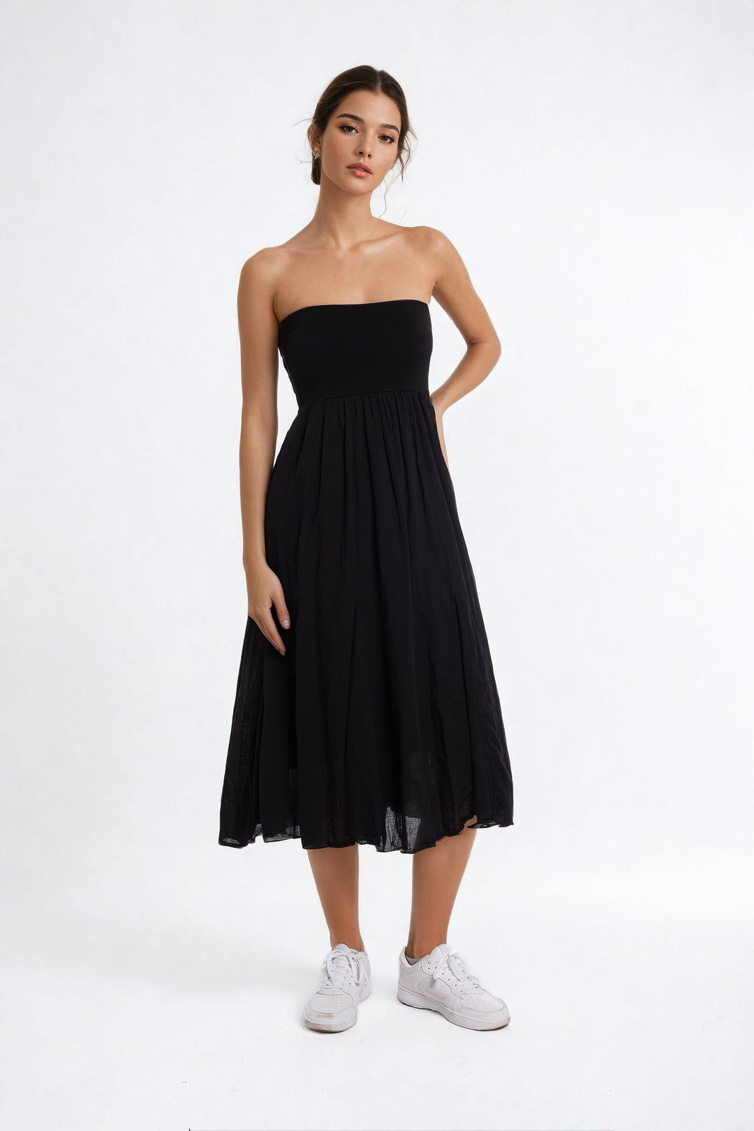 Adrina Maxi Skirt with elastic Waistband - Must Boutique