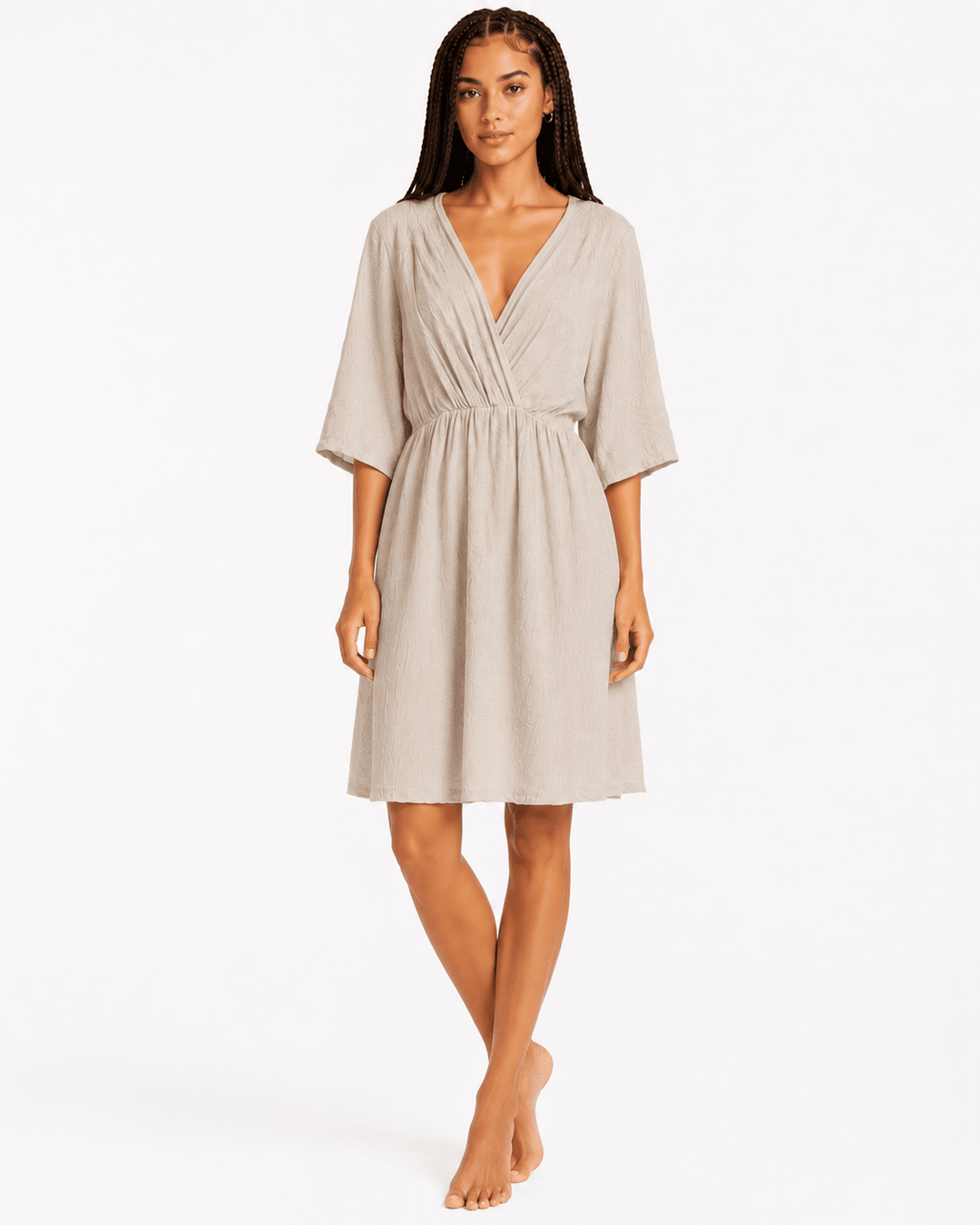Amora Waffle Textured Dress - Must Boutique