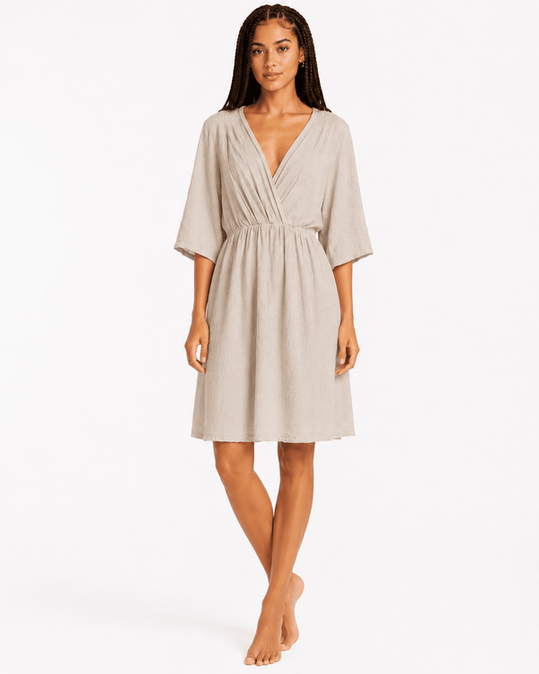 Amora Waffle Textured Dress - Must Boutique