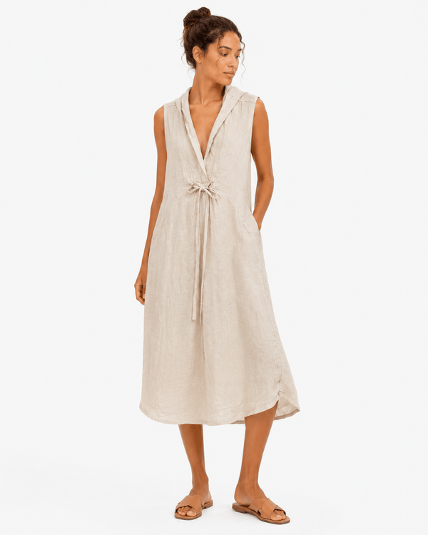 Antonia Midi Linen Dress - Must Boutique