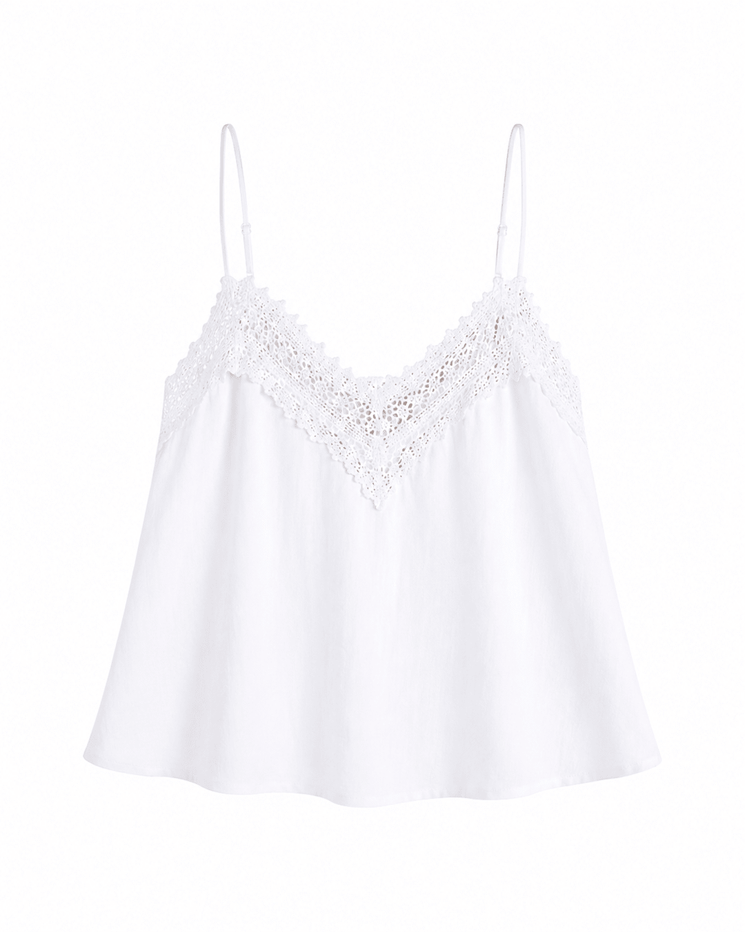 Aria Lace Trim Linen Cami - Must Boutique