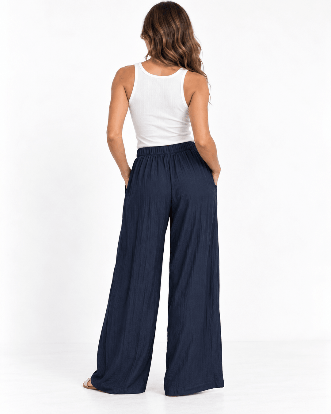 Arya Wide Legs Creased Pants - Must Boutique