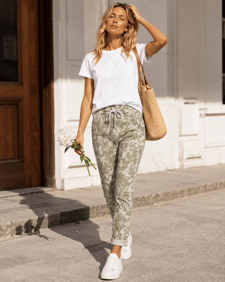 Azalea Paisley Drawstring Chino Pants - Must Boutique