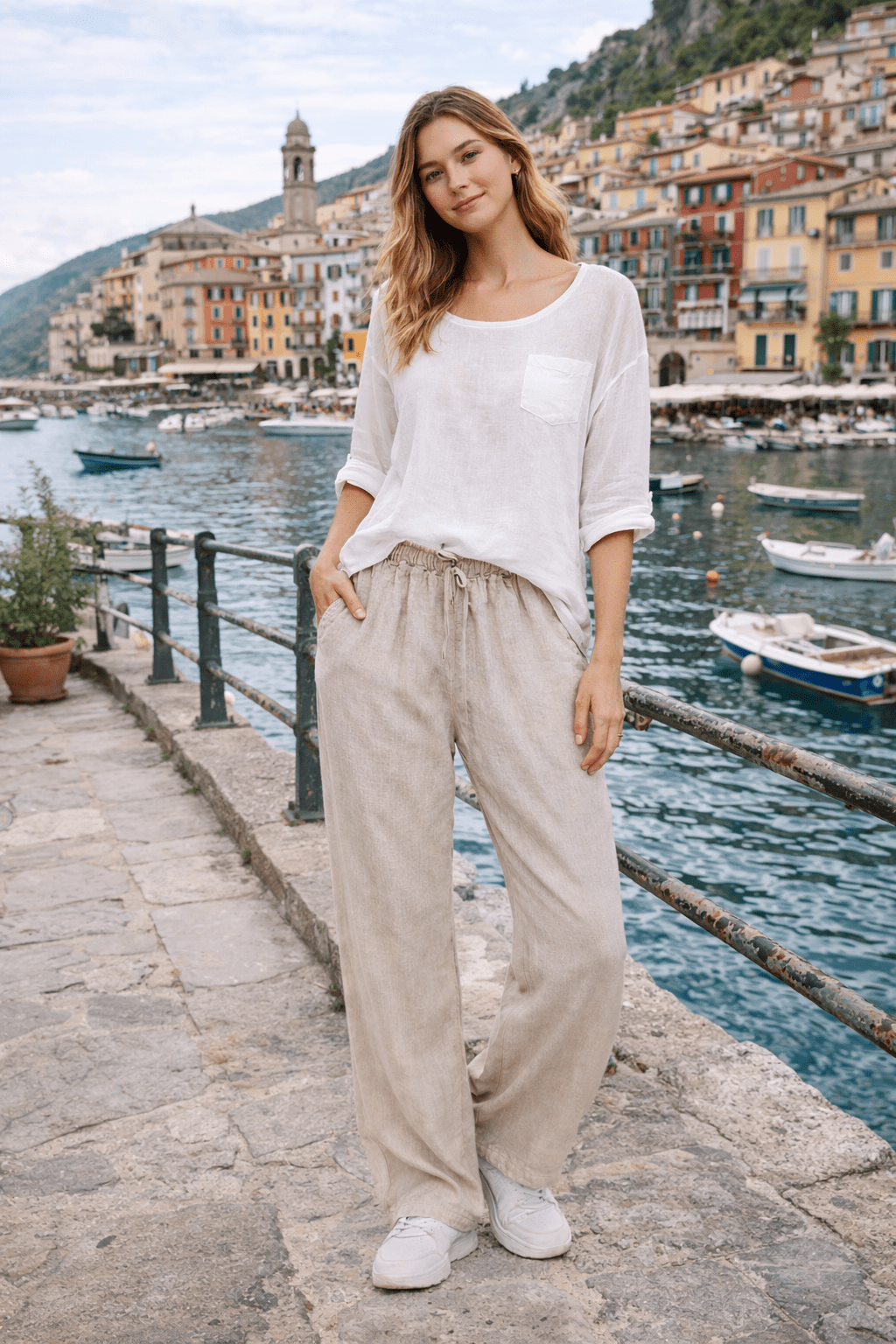 Becca Linen Straight legs Pants - Must Boutique