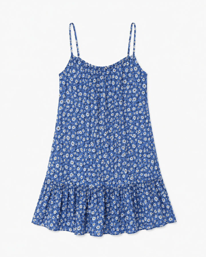 Blue Daisy Mini Dress - Must Boutique