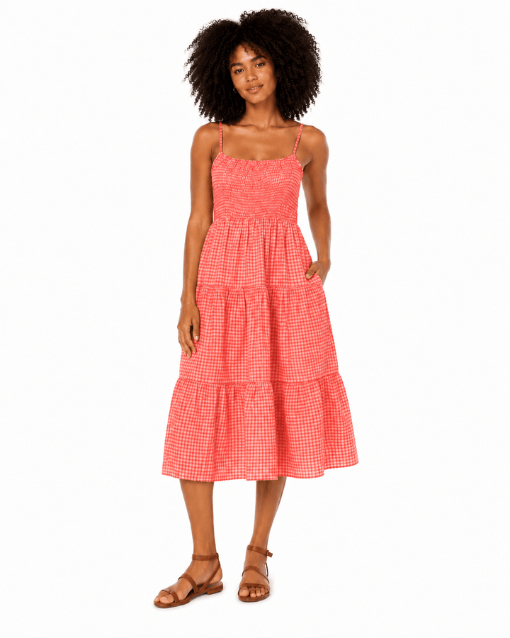 Calla Smocked Midi dress - Must Boutique