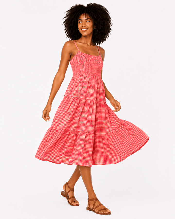 Calla Smocked Midi dress - Must Boutique