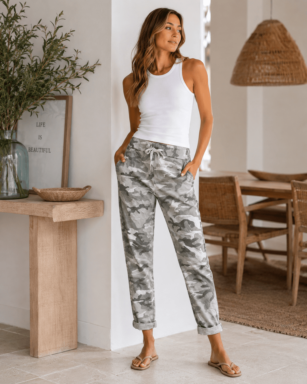 Camo Stretch Jogger Pants - Must Boutique