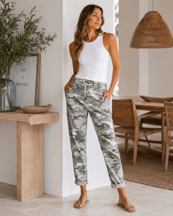 Camo Stretch Jogger Pants - Must Boutique