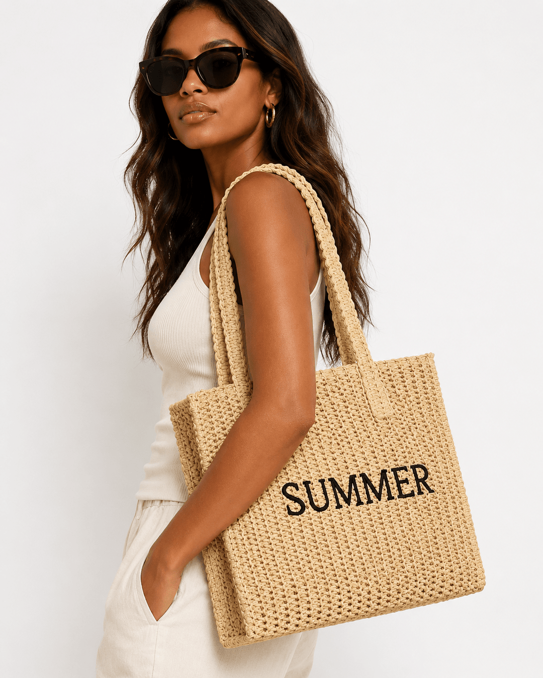 Candace Large Straw Bag - Must Boutique