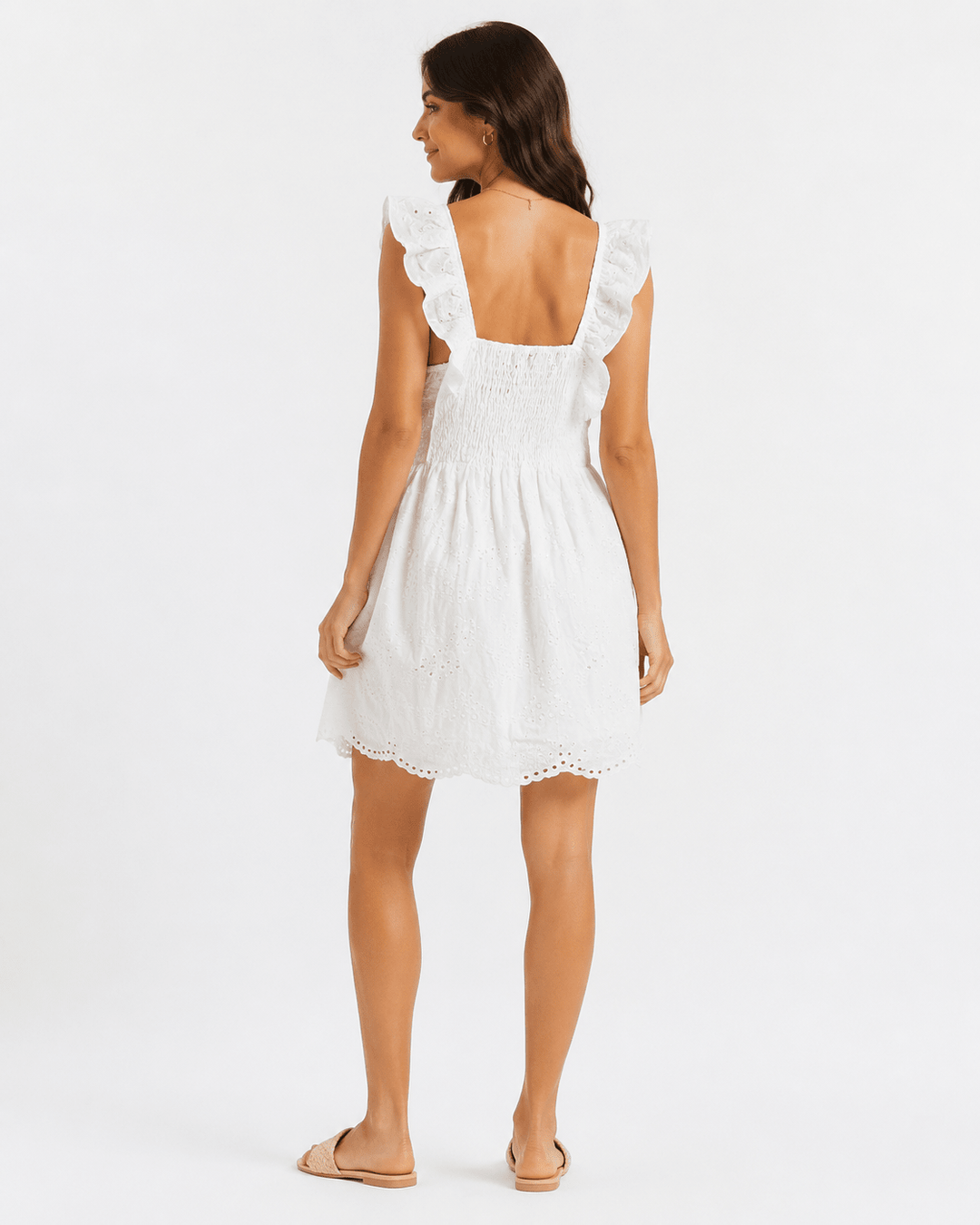 Caroline Eyelet Mini Dress - Must Boutique