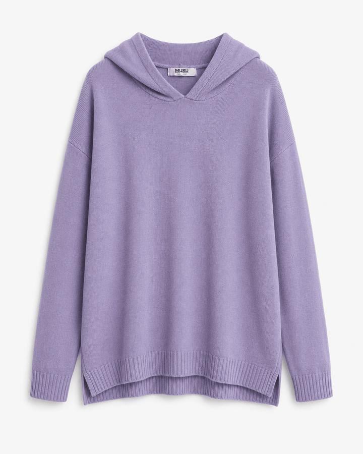 Cassie lightweight knit hooded Sweater - Must Boutique