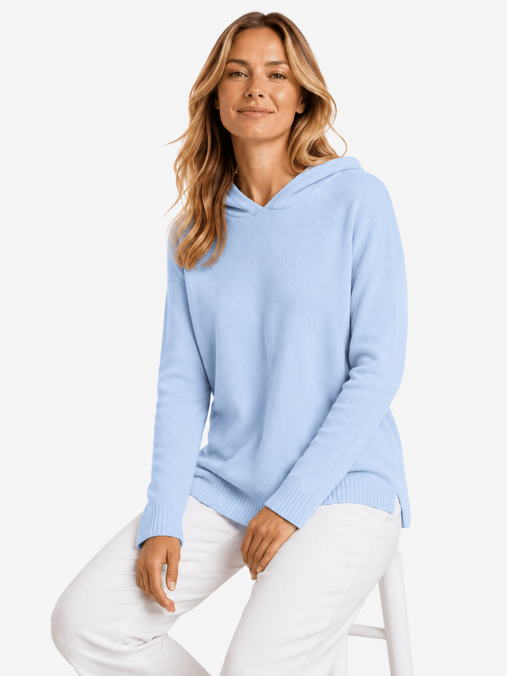 Cassie lightweight knit hooded Sweater - Must Boutique