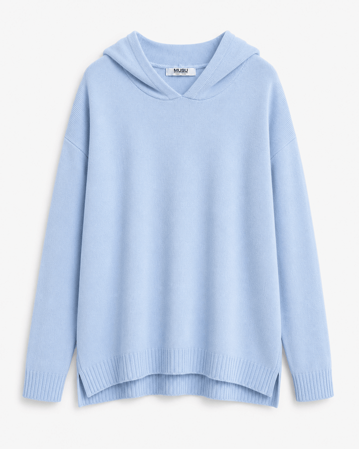 Cassie lightweight knit hooded Sweater - Must Boutique