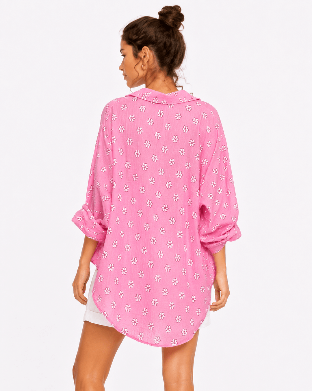 Cotton Ramie Ditsy Shirt - Must Boutique