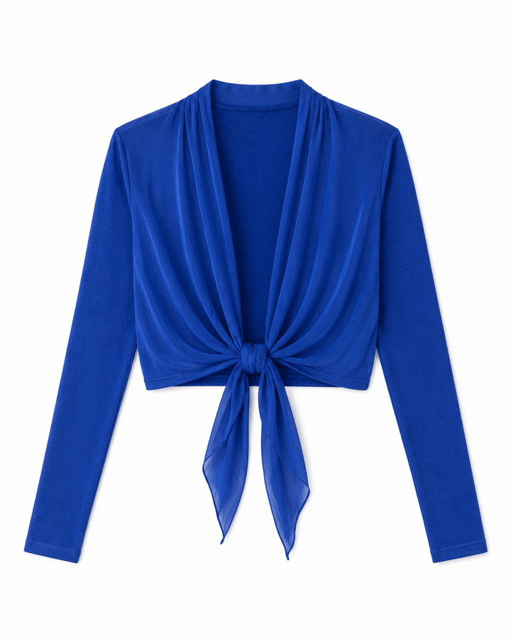 Cruz Tie-knot Silk Bolero - Must Boutique