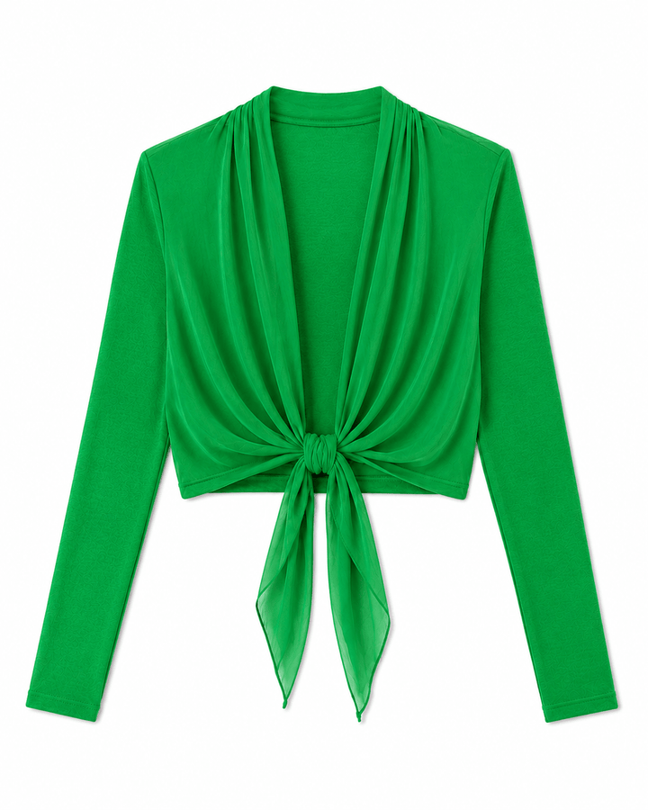 Cruz Tie-knot Silk Bolero - Must Boutique