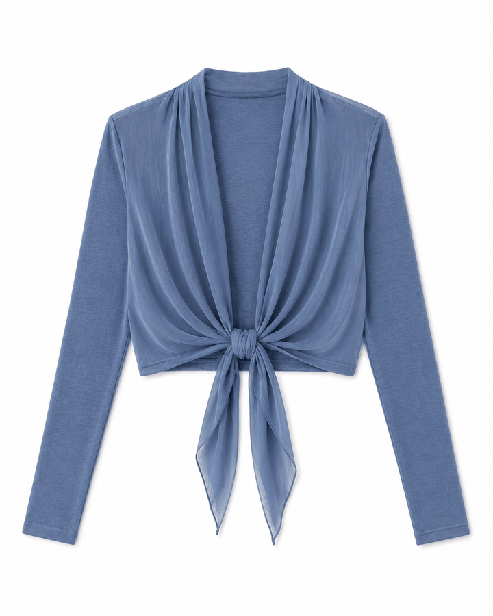 Cruz Tie-knot Silk Bolero - Must Boutique
