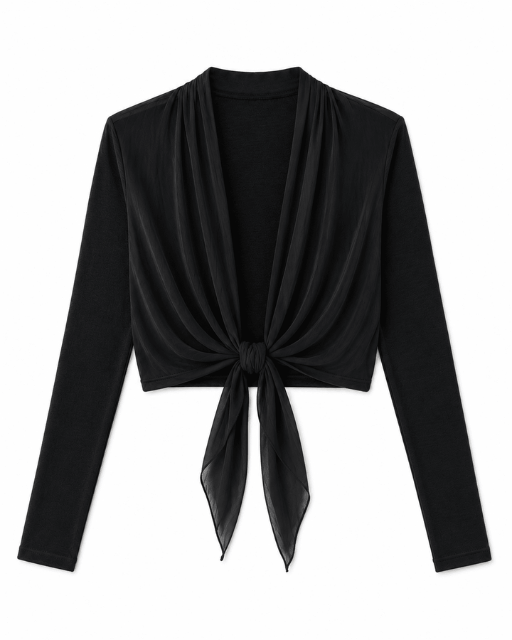 Cruz Tie-knot Silk Bolero - Must Boutique