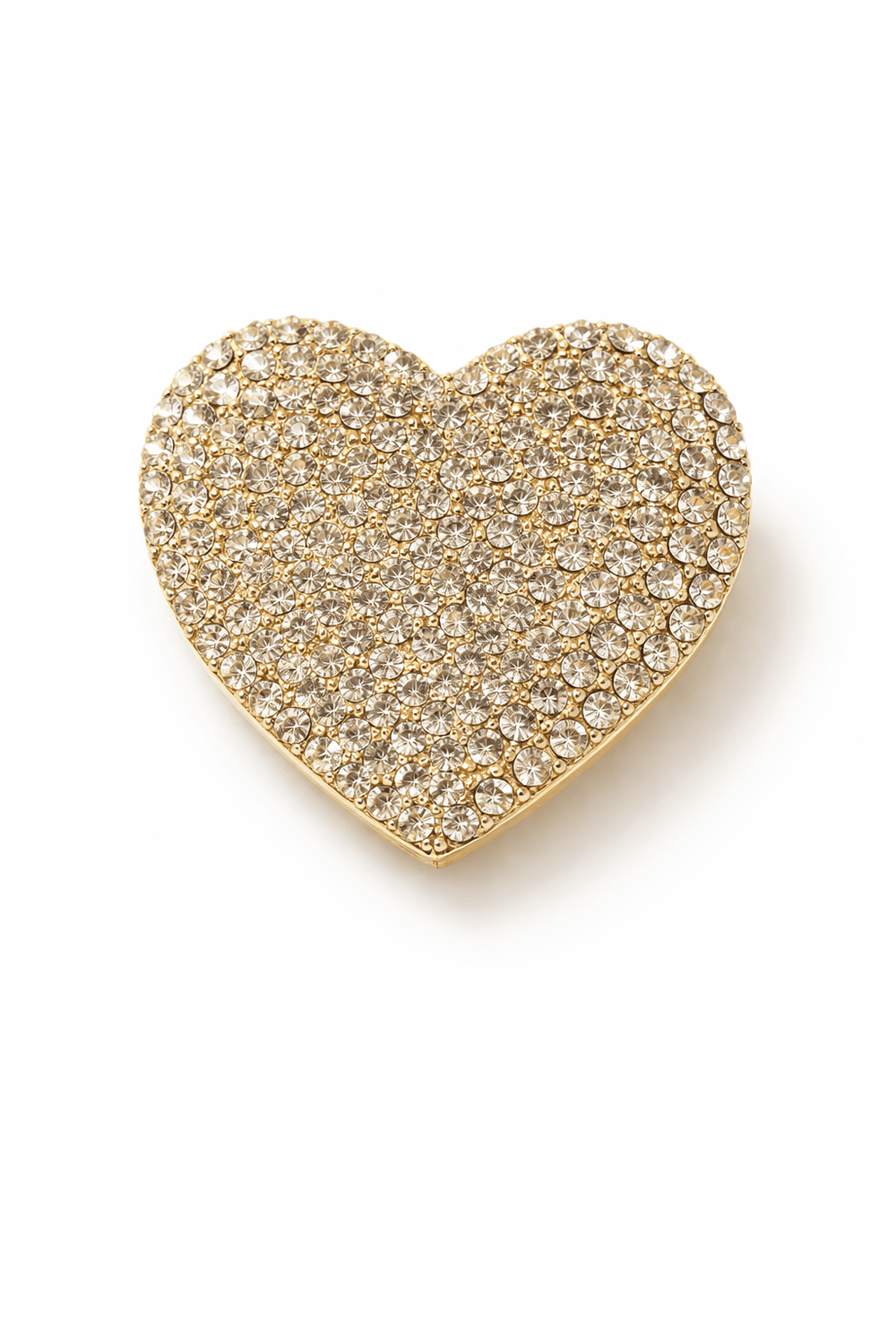 Dazzling Silver Crystal Heart Brooch - Must Boutique