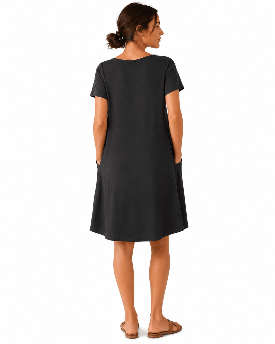 Dionne Linen &amp; Jersey Pocket Dress - Must Boutique