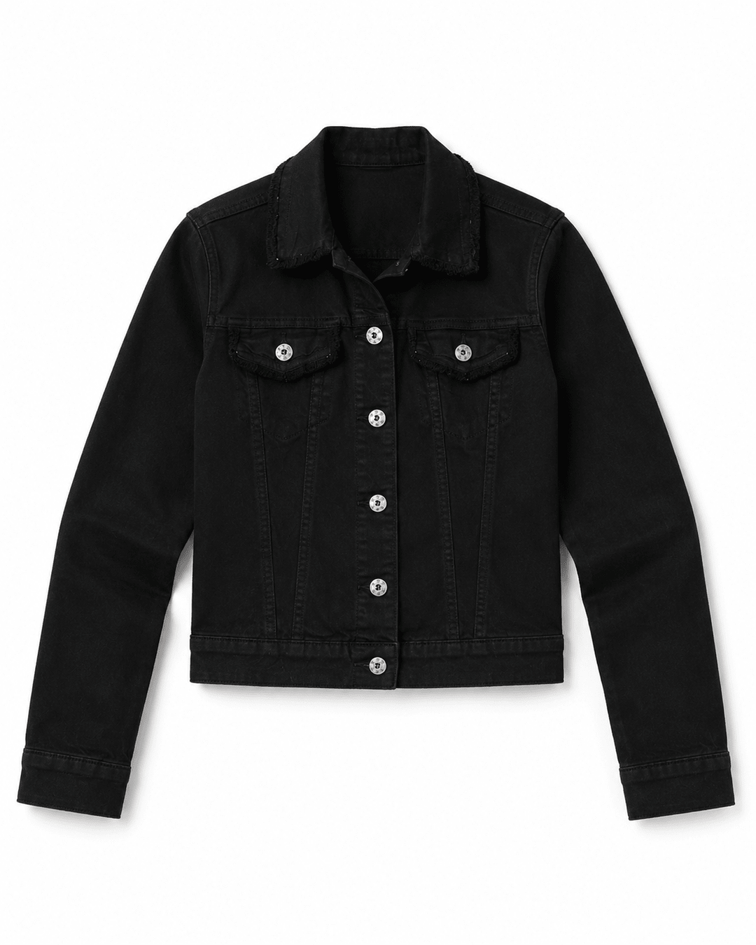 Donna Frayed Denim Jacket - Must Boutique