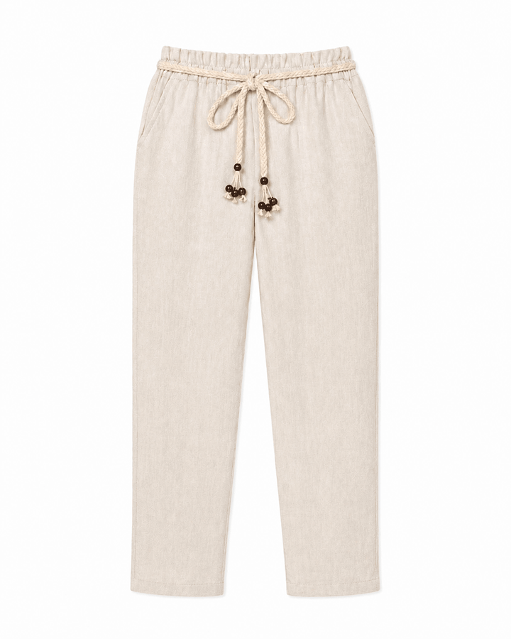Linen Drawstring Pants - Lightweight Summer Trousers - Must Boutique