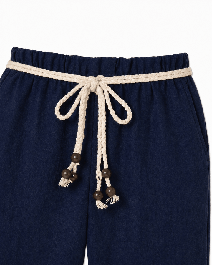 Linen Drawstring Pants - Lightweight Summer Trousers - Must Boutique