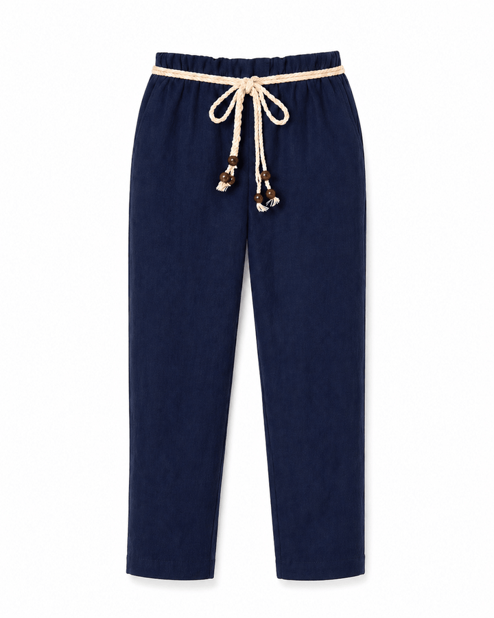 Linen Drawstring Pants - Lightweight Summer Trousers - Must Boutique