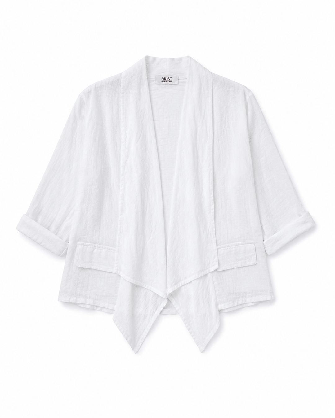 Elena Waterfall Linen Jacket - Must Boutique