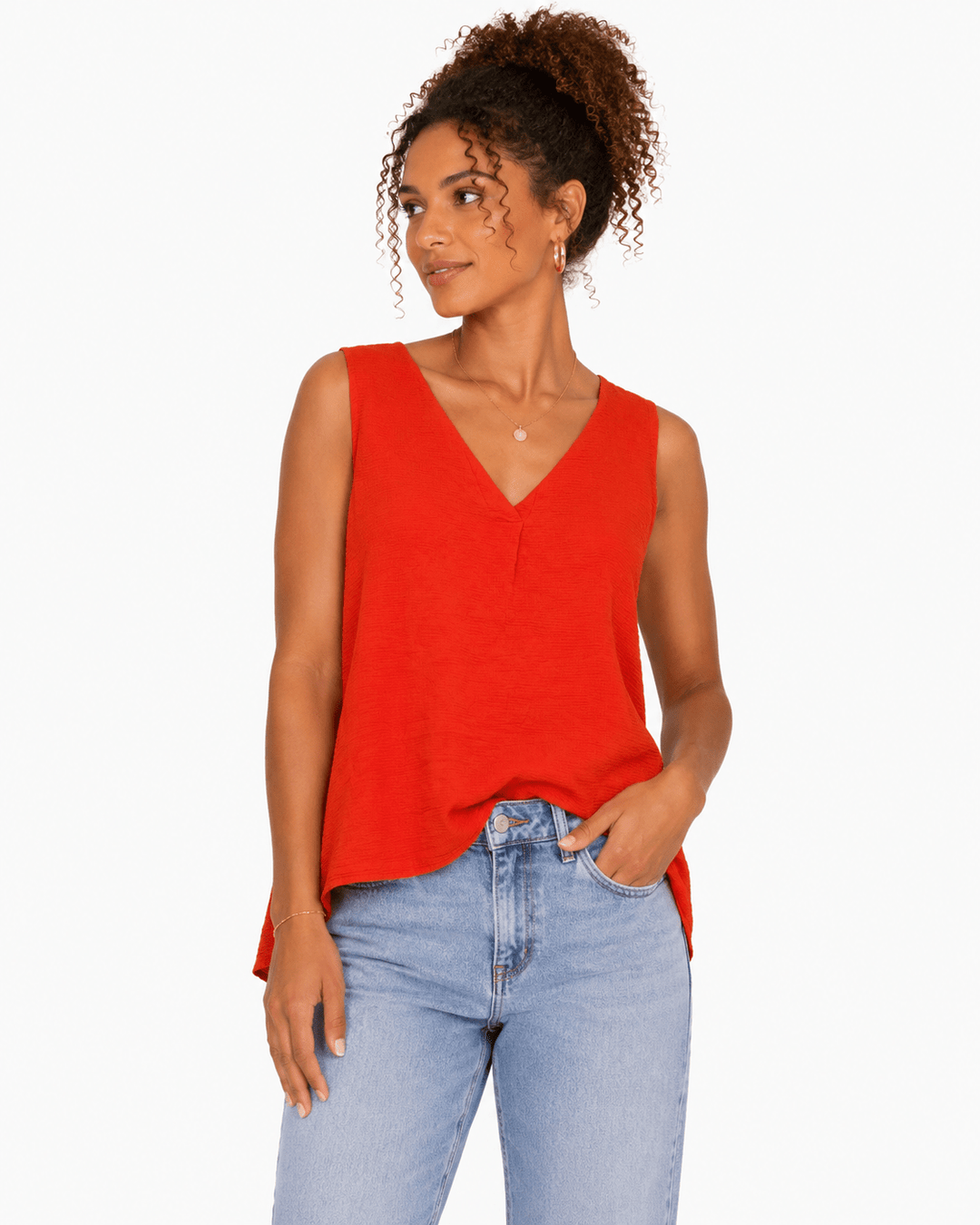 Emily Sleeveless Woven Top - Must Boutique