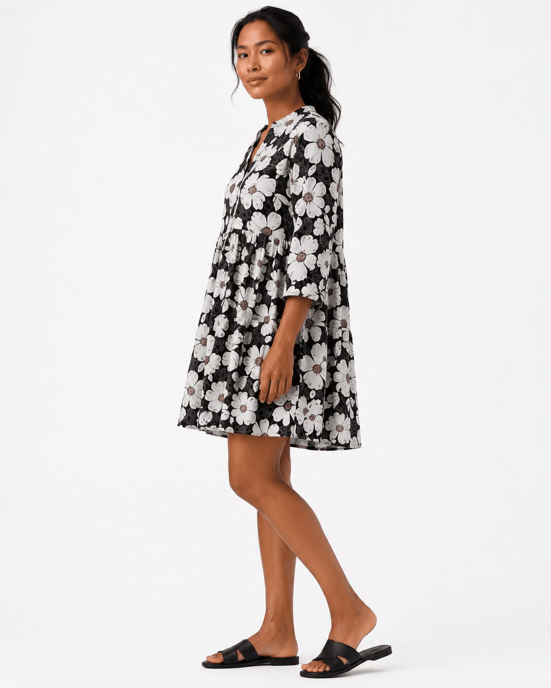 Evelyn Floral Mini Dress - Must Boutique