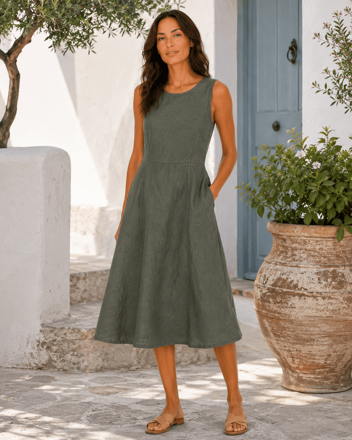Fanny A-Line Midi Dress - Must Boutique