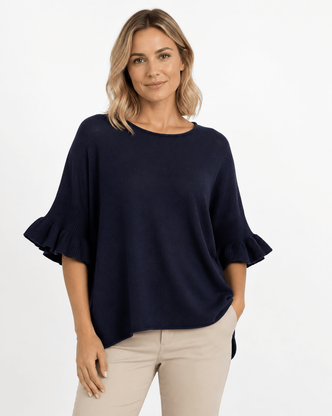 Farah Ruffle Sleeve Knit Top - Must Boutique