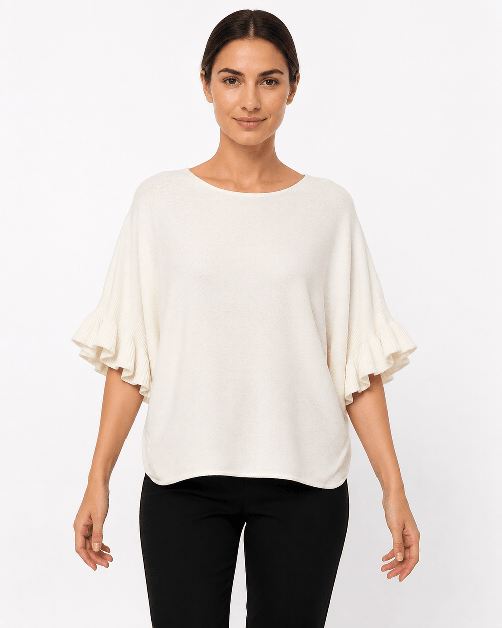 Farah Ruffle Sleeve Knit Top - Must Boutique