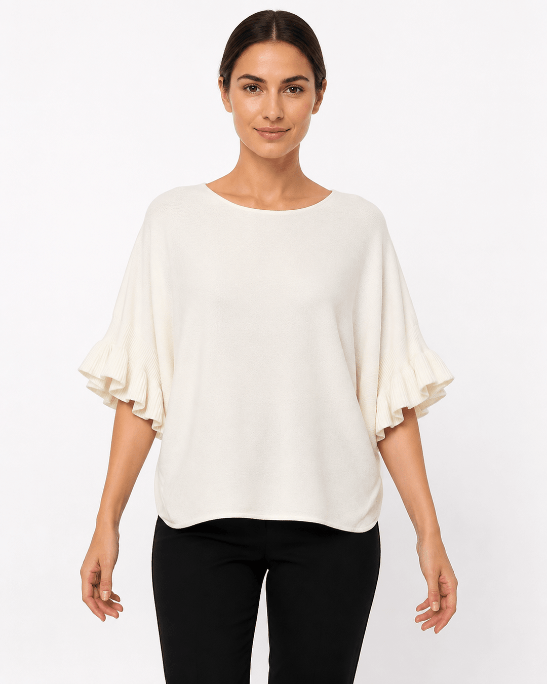 Farah Ruffle Sleeve Knit Top - Must Boutique