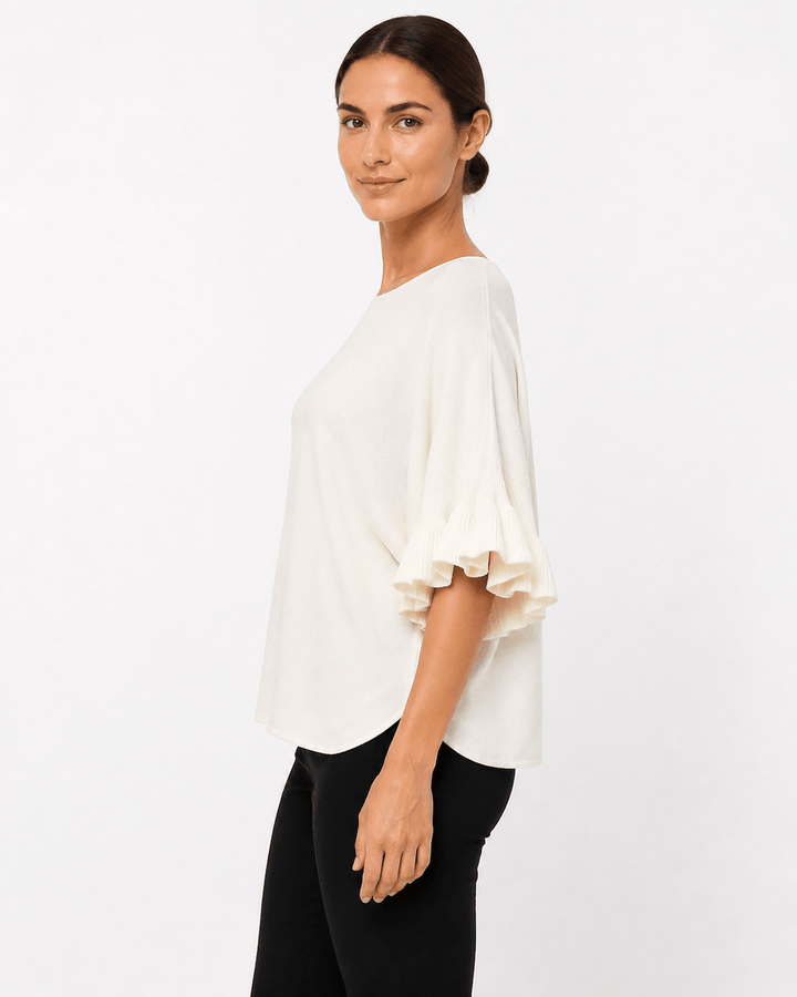 Farah Ruffle Sleeve Knit Top - Must Boutique