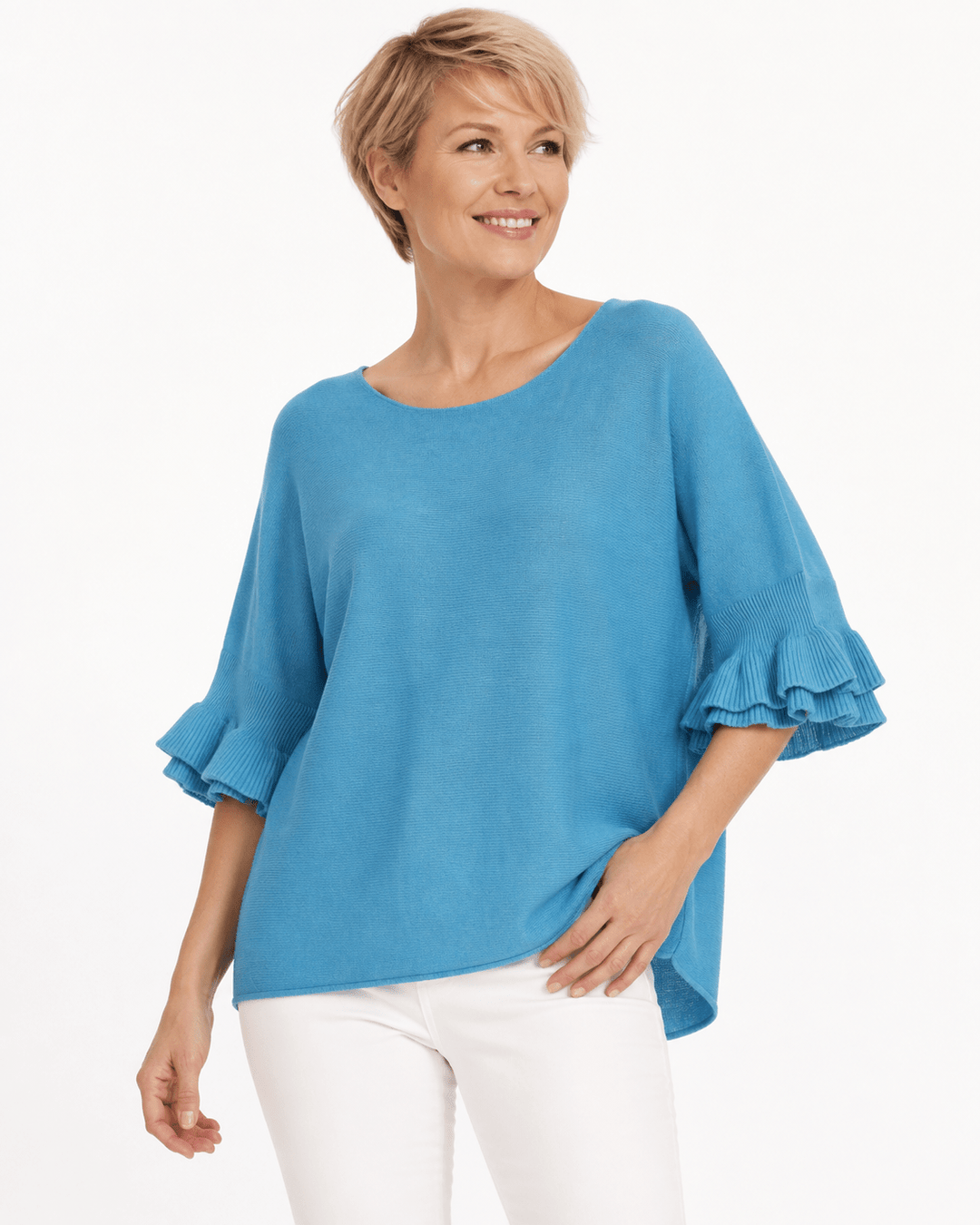 Farah Ruffle Sleeve Knit Top - Must Boutique
