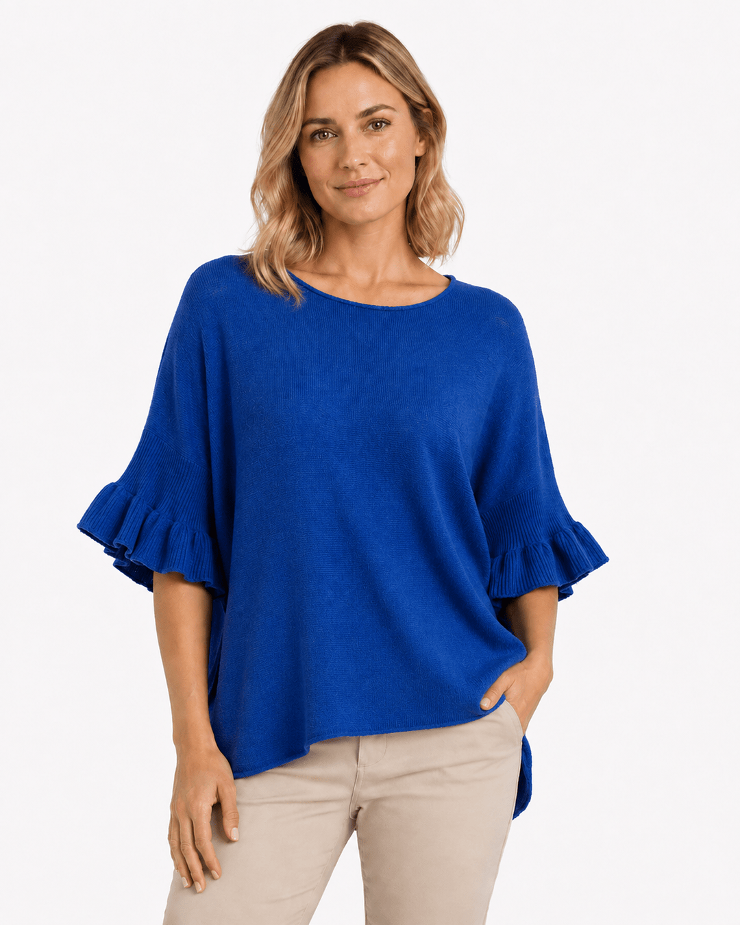 Farah Ruffle Sleeve Knit Top - Must Boutique