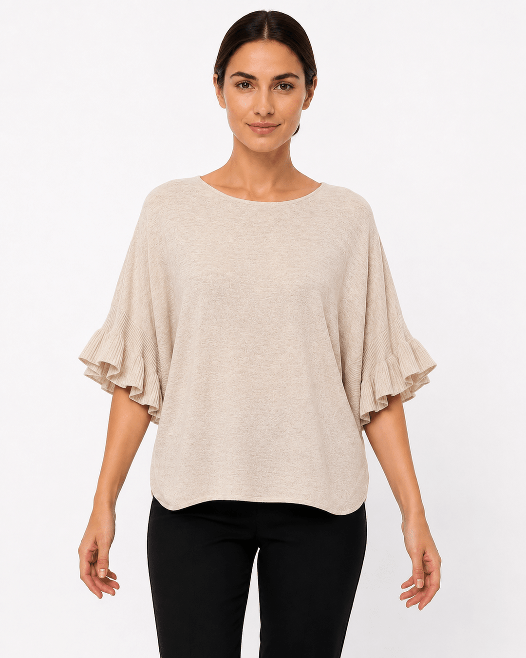 Farah Ruffle Sleeve Knit Top - Must Boutique