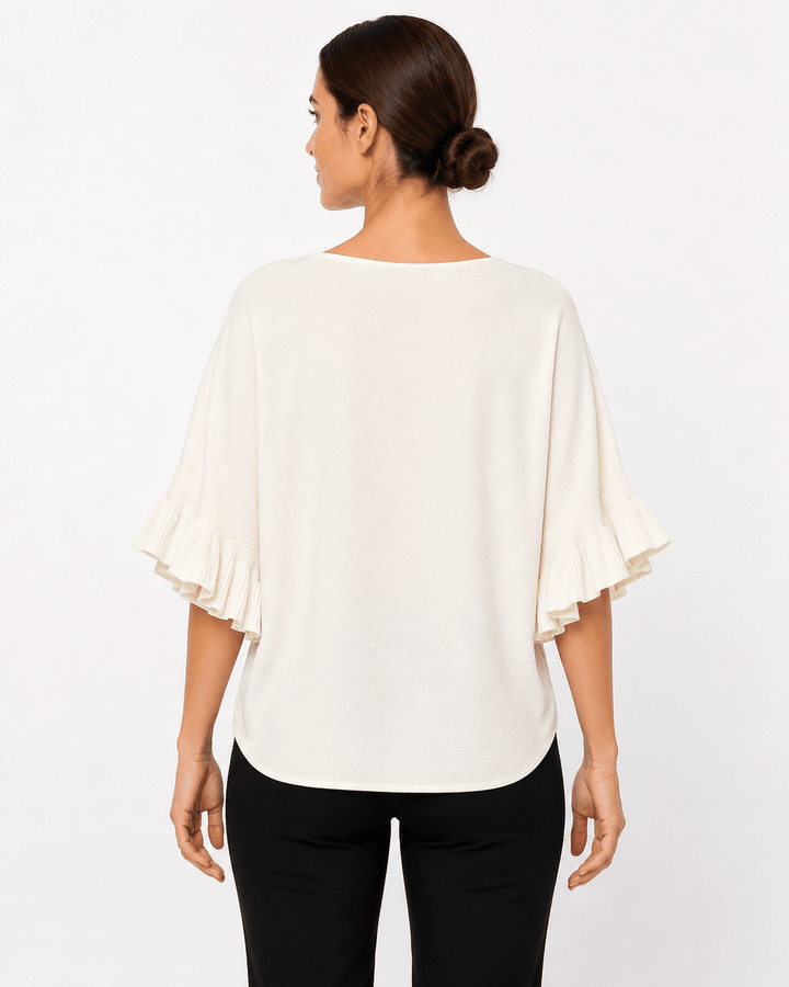 Farah Ruffle Sleeve Knit Top - Must Boutique